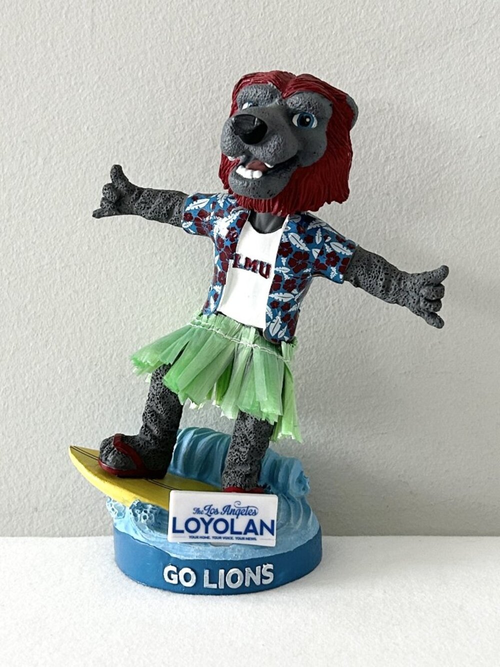 LOYOLAN Iggy the Lion Surfer Bobblehead Layola Marymount University LMU Athletic